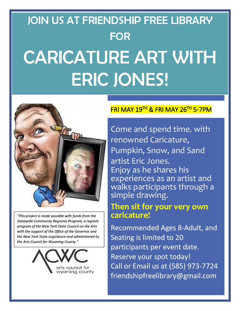 ERIC JONES COMES TO FRIENDSHIP LIBRARY!
